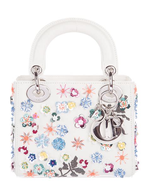 mini lady dior bag floral|pre owned lady dior bag.